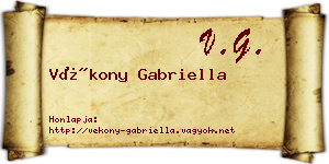 Vékony Gabriella névjegykártya