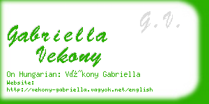 gabriella vekony business card